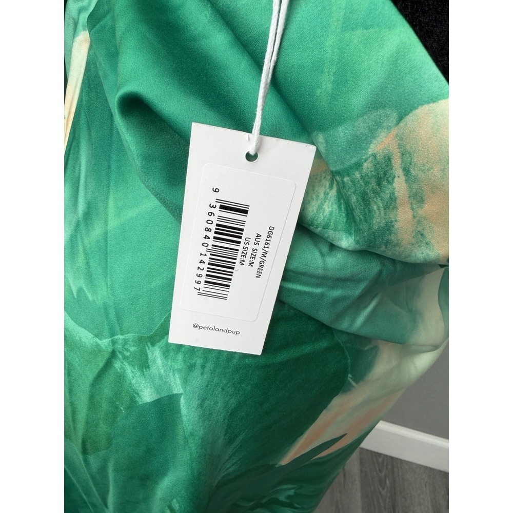 Petal & Pup Eliza Maxi Dress Green Halter Open Back Satin Size M NWT - Picture 5 of 7